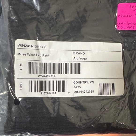NWT ALO YOGA Muse Wide Leg Pant Black Size Small - Picture 5 of 5